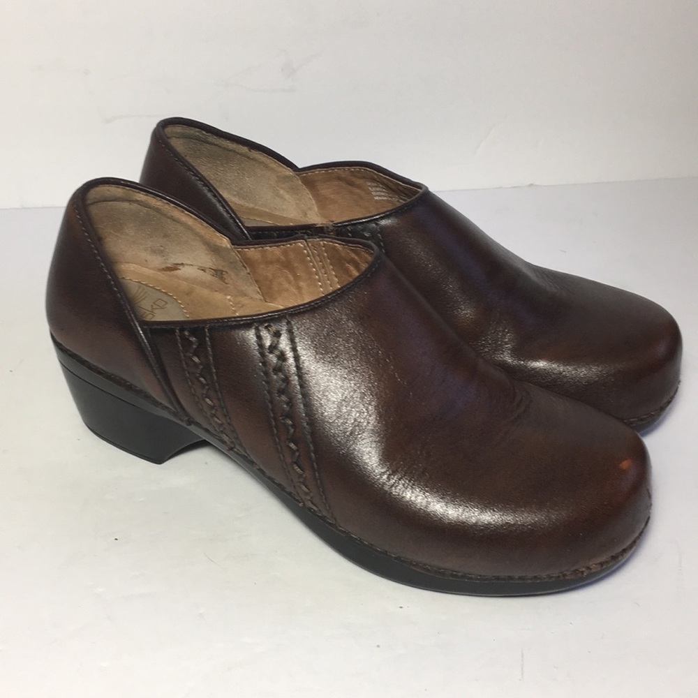 Dansko Sienna Leather Clogs Sz 39 / 8.5-9 US